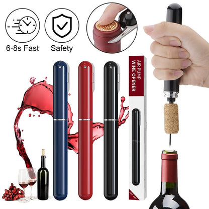 Air Pressure Pump Wine Bottle Opener Portable Steel Easy Cork Remover Corkscrew