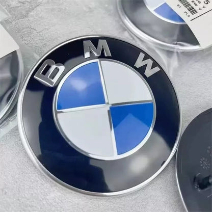 Genuine Style Original Blue White 82mm Front 74mm Rear Replacement Emblem Badge