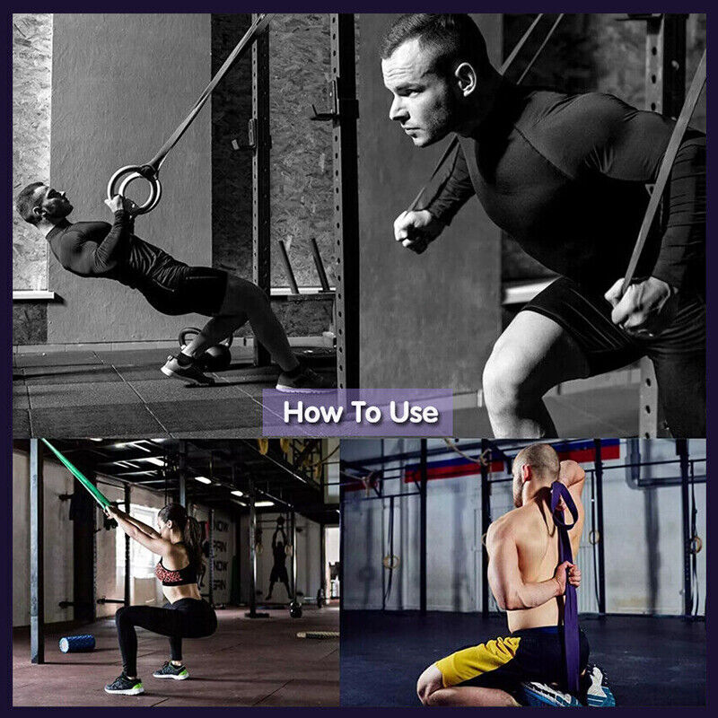 Heavy Duty Resistance Yoga bands loop Exercise Fitness Workout Band Gym Band AU
