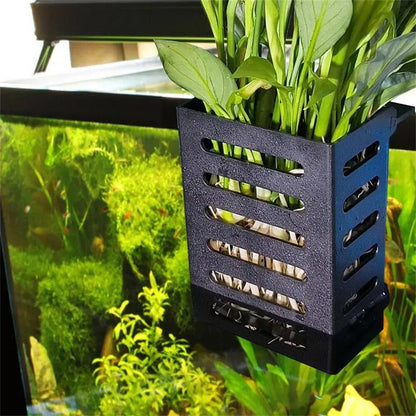 2Pcs Aquatic Plant Cup Plastic Plant Pot Holder Aquarium Fish Tank Plant Holder