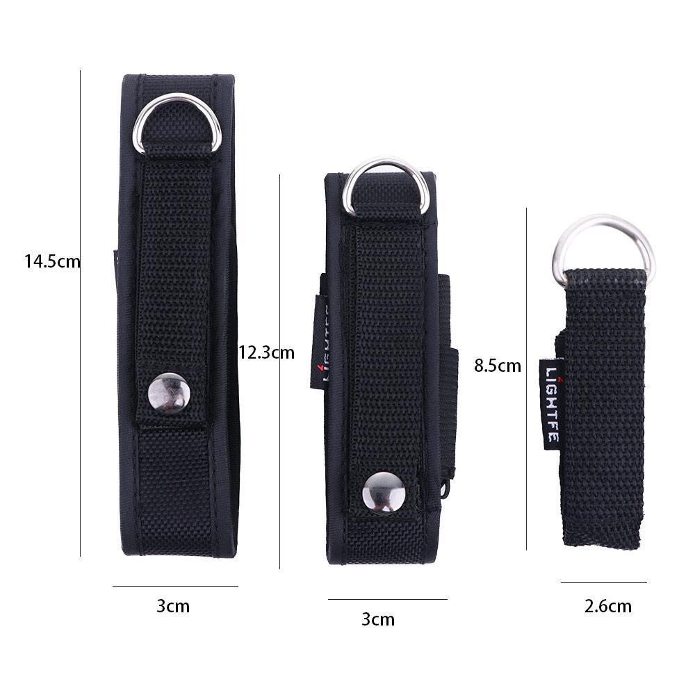 Black Nylon Holster Holder Case Belt Magic Pouch for LED Flashlight Torch AU