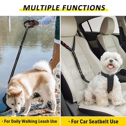 Headrest Anti Shock Pet Dog Car Seat Belt Bungee Lead Travel Safety Harness Clip – Compatible with Seat