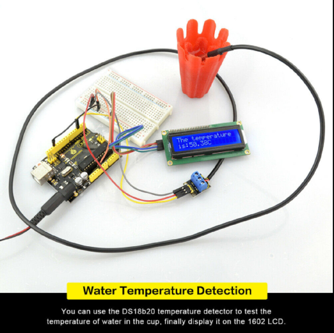 DS18B20 Temperature Temp Sensor Digital Thermal Probe For Arduino  Waterproof