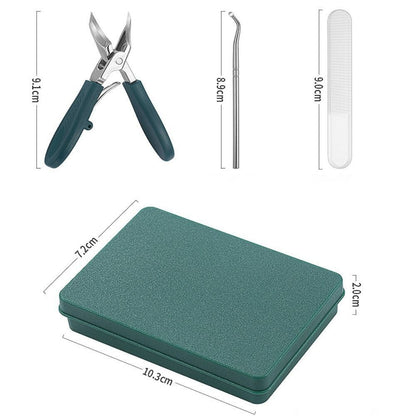 3-Piece Sets Wide Jaw Opening Eagle Beak Beveled Nail Clippers