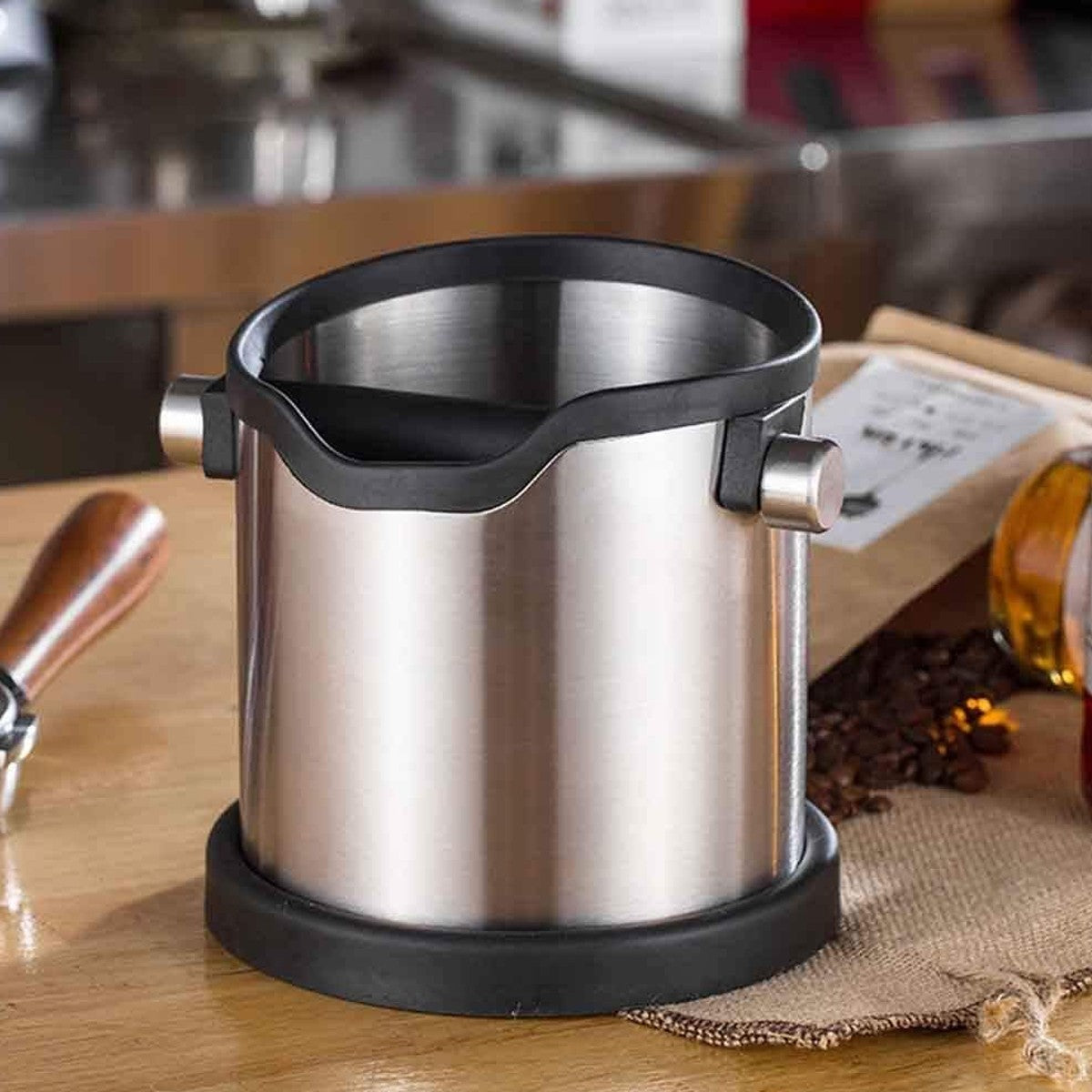 304 Stainless Steel Coffee Grounds Knock Box For Semi Automatic Espresso Machine