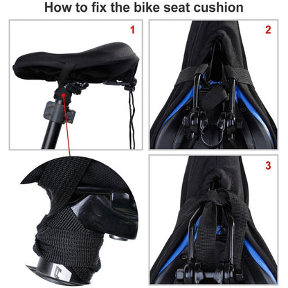 Exercise Bicycle Bike Sponge Seat Gel Cushion Cover For Large Wide Saddle Pad AU