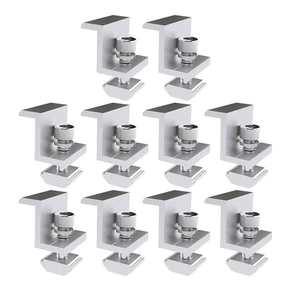 10Pcs Solar Panel End Clamps Solar Panel Z Bracket Aluminium Mounting Z Bracket