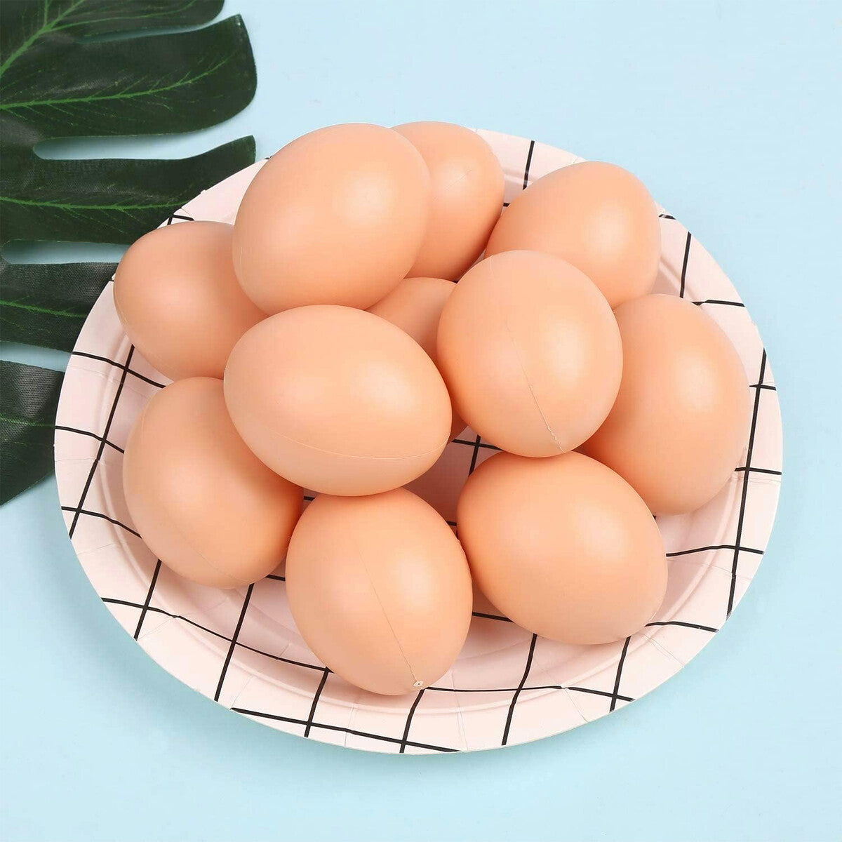 6-24x Plastic Fake Chicken Eggs Poultry Layer Coop Hatching Simulation Dummy Egg