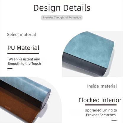 Large Capacity Double Eyeglasses Case PU Leather Glasses Case  Men