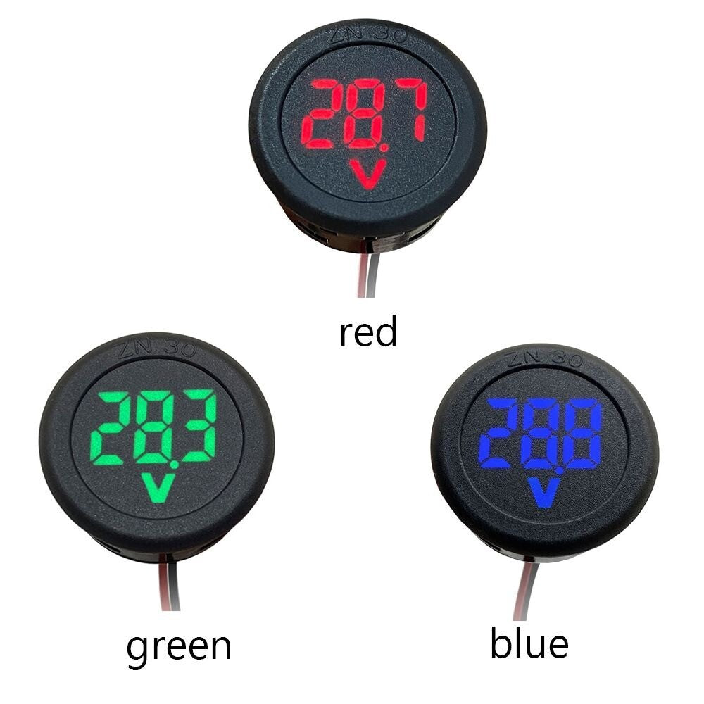 DC 4-100V Panel Voltage Meter LED Display Volt Detector Durable Car Voltmeter