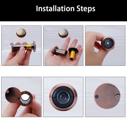 Peephole Peek Peep Hole Security Door Cat Eye HD Glass Lens Door Viewer