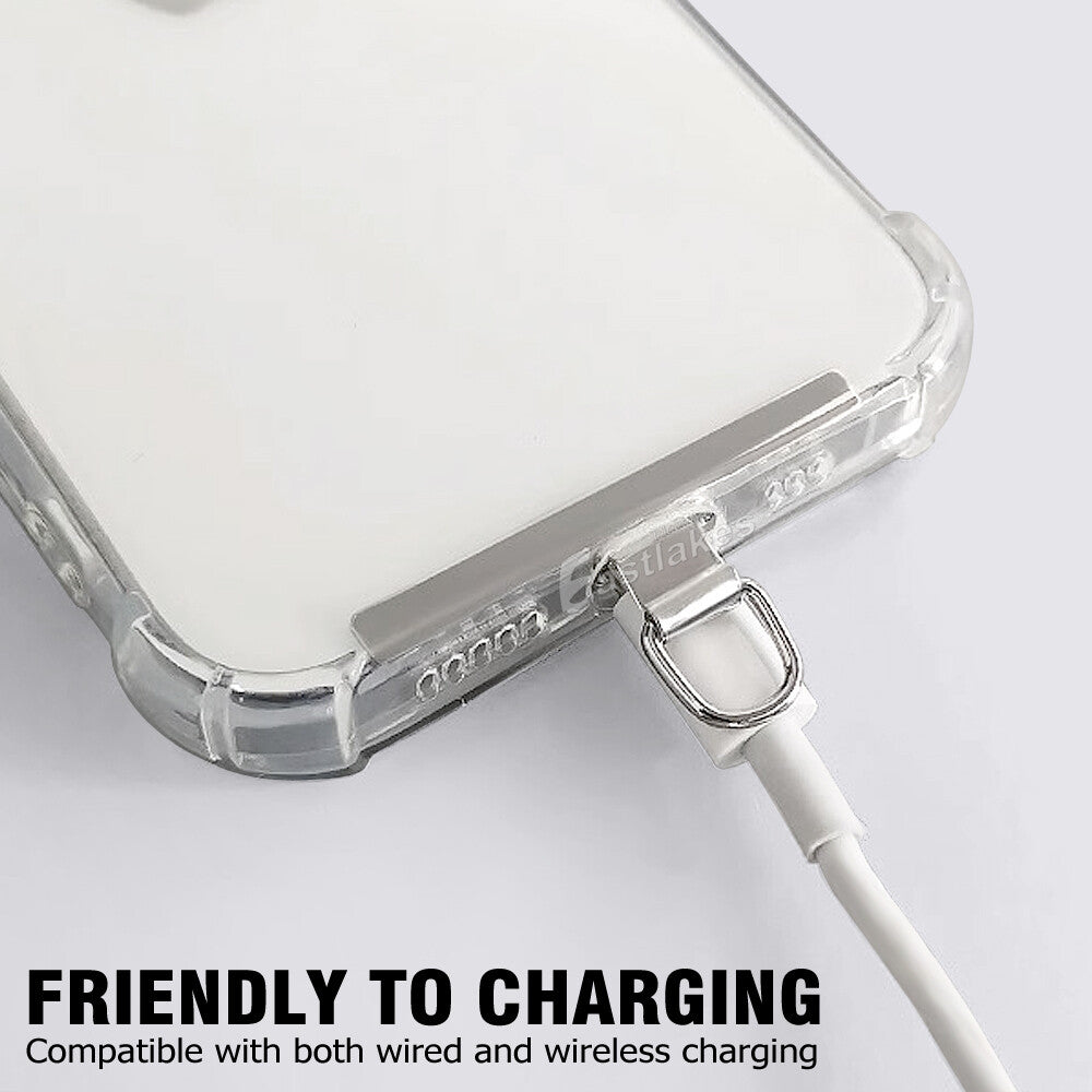 2PCS Stainless Steel Flexible Phone Lanyard Compatible with iPhone 17Pro Max With Neck Strap