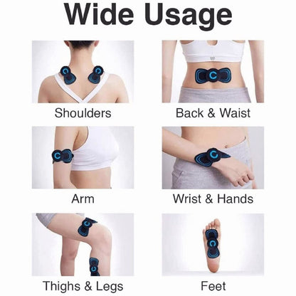 2x Portable Electric Neck Back Massager EMS Cervical Massage Patches Relief Pain