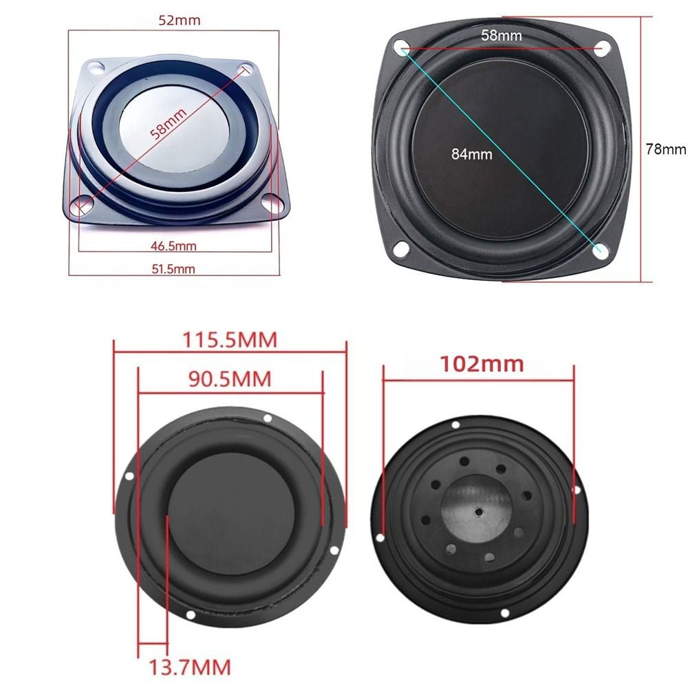 Universal Woofer Radiator Black Bass Passive Speaker
