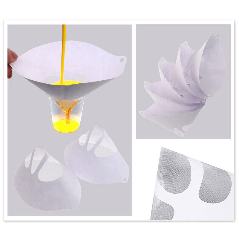 Up to 100PCS Micron Paint Paper Strainers Sieve Filter Nylon Mesh Net Funnel AU