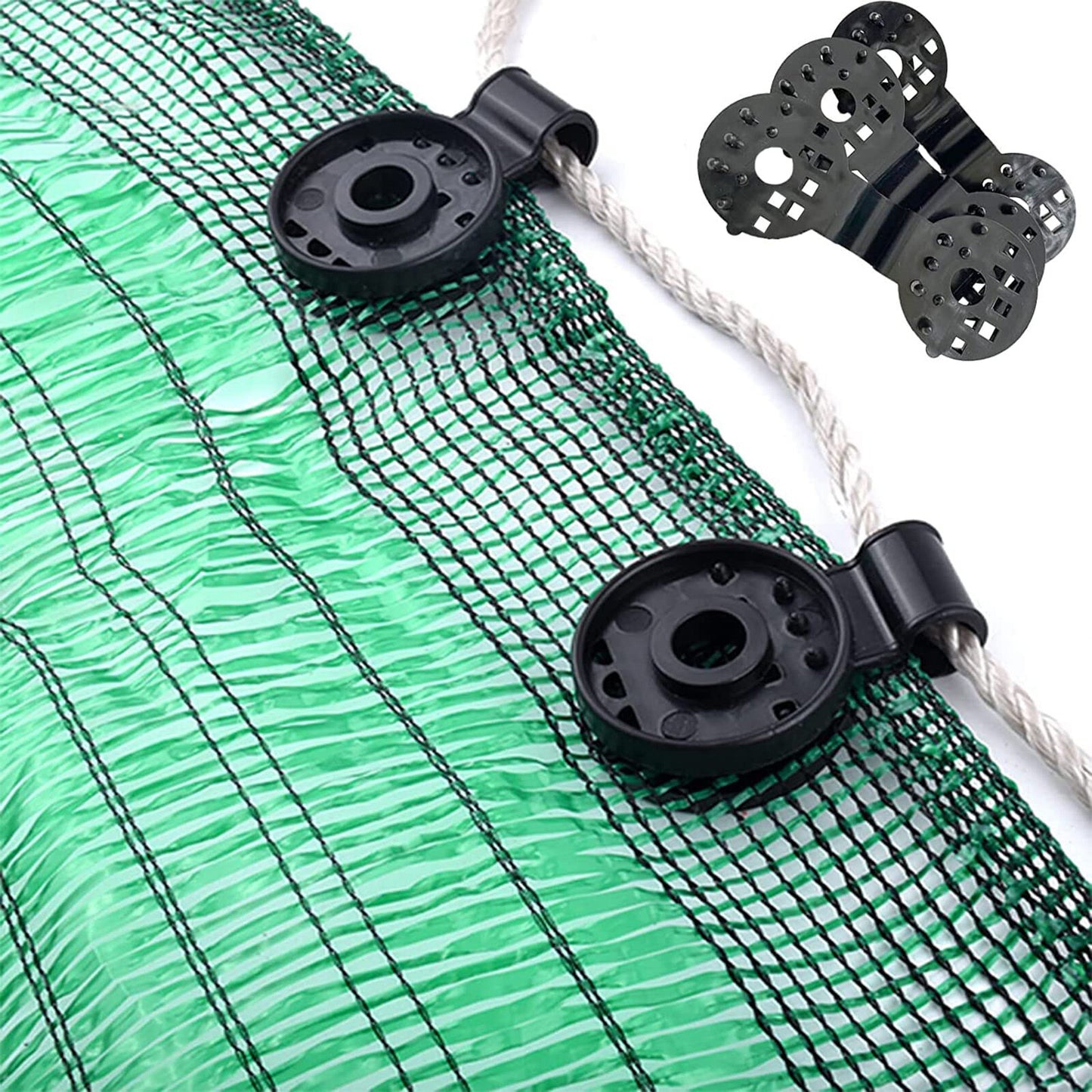 UP 100X Shade Cloth Plastic Clips Round Plastic Black Clips for Sun Shade Net AU