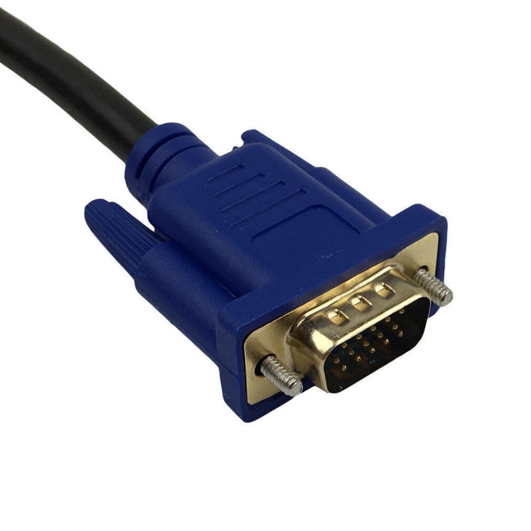 1.8m HDMI to VGA Cable Adapter 1080P Gold Plated 15Pin Male Lead for HDTV PC TV