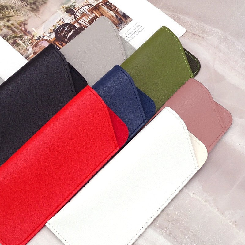 PU Leather Eyeglass Sunglasses Reading Glasses Case Soft Pouch Bag Pocket AU