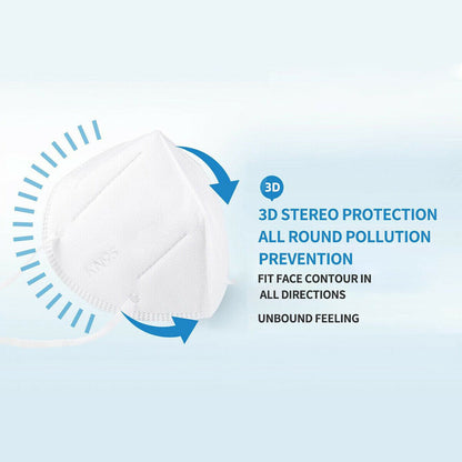 100PCS KN95 N95 P2 FFP2 Face Mask Disposable Protective Mask Cover CE 5 Layers