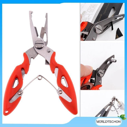 Fishing Pliers Scissors Line Cutter Braid Split Ring Tool Lip Grip TACKLE  AU
