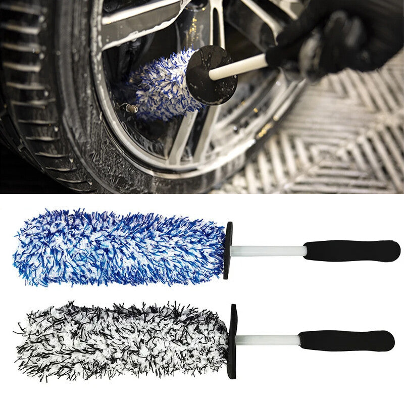 Car Wheel Cleaning Brush Tool Tire Washing Clean Alloy Soft Bristle Cleaner Tool
