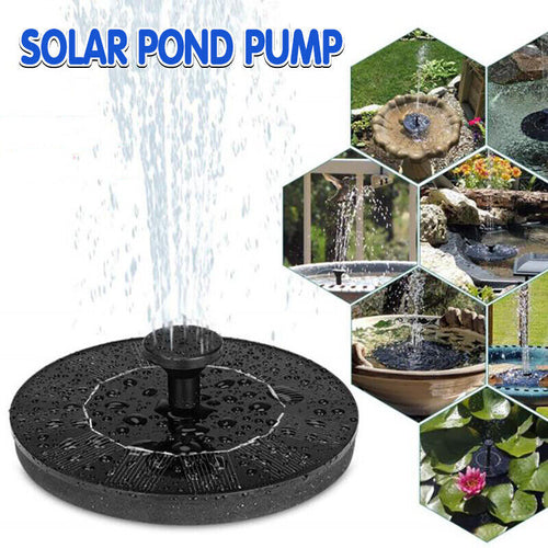 2022 Outdoor Solar Powered Floating Bird Bath Water Fountain Pump Garden Pond