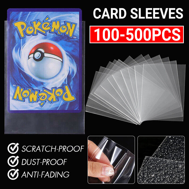 Ultra Soft Trading Card Sleeves Clear Penny Protector 100PCS Pokemon NBA YuGiOh