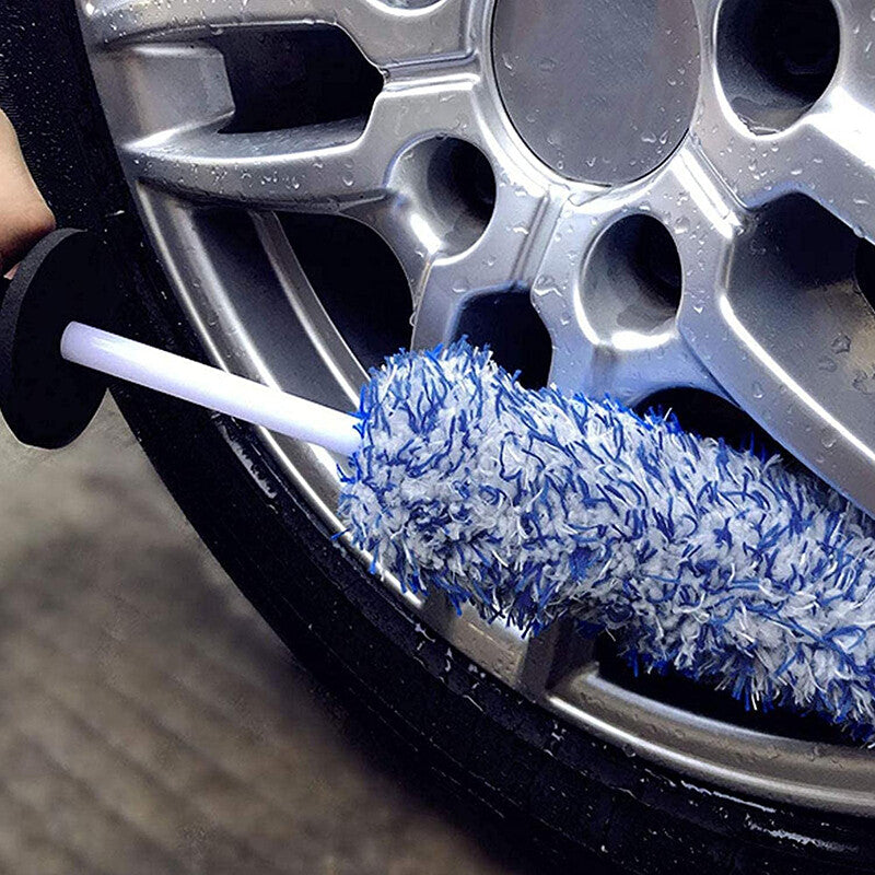 Car Wheel Cleaning Brush Tool Tire Washing Clean Alloy Soft Bristle Cleaner Tool