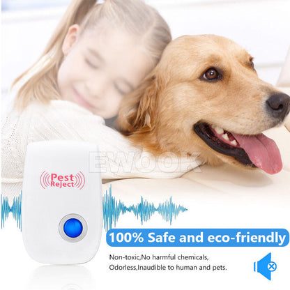 4/8 Pest Repeller Reject Ultrasonic Electronic Mouse Rat Mosquito Insect Control