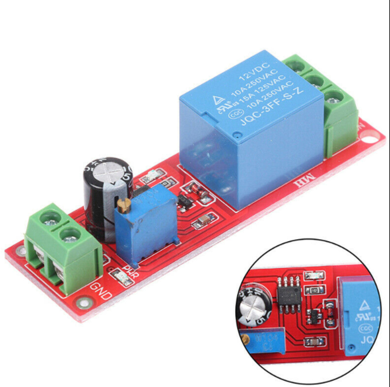 12V Delay Timer For NE555 Monostable Switch Relay Module Adjustable