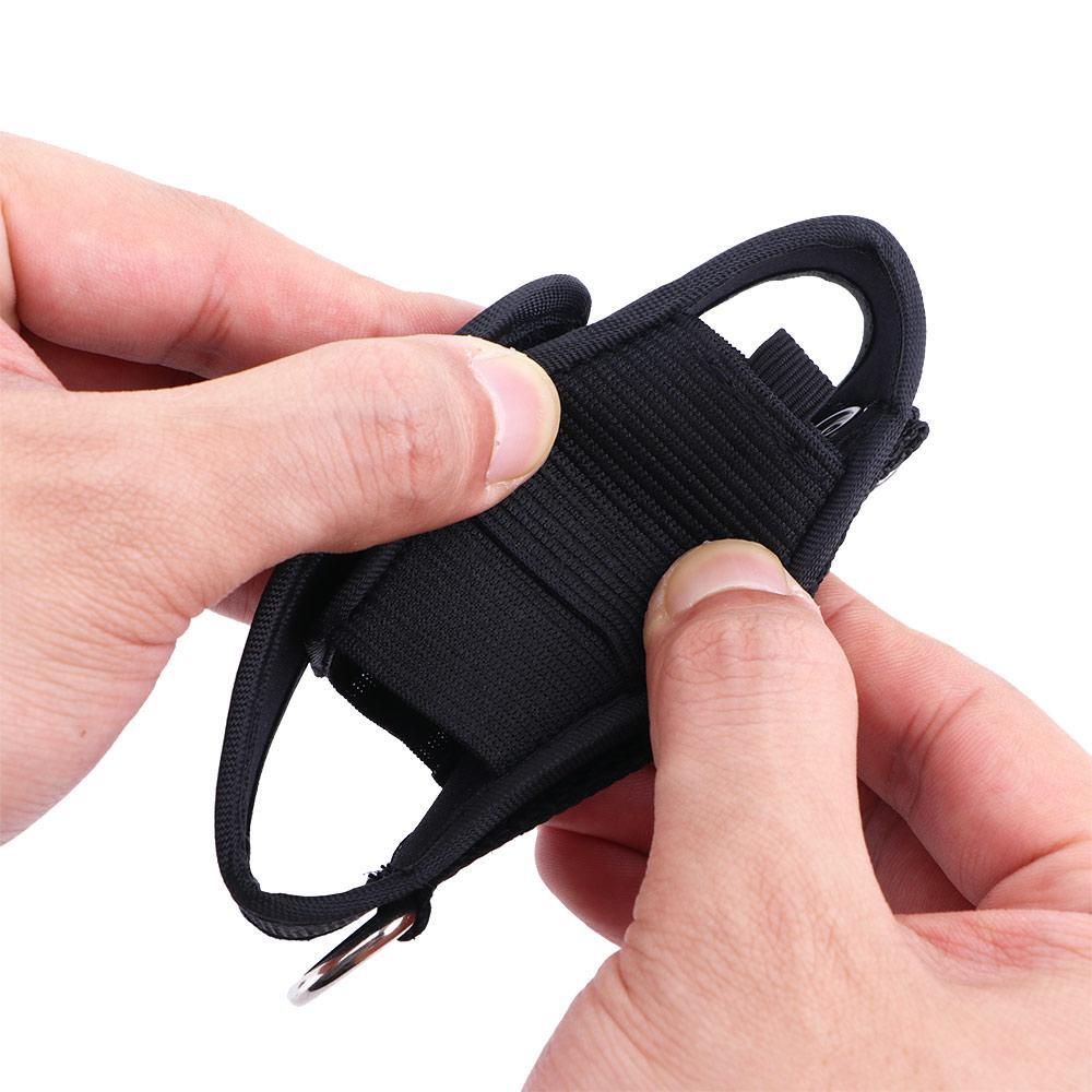 Black Nylon Holster Holder Case Belt Magic Pouch for LED Flashlight Torch AU