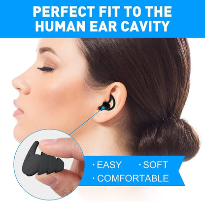 Ear Plugs for Sleeping Reusable Soft Silicone Ear Plugs for Noise Reduction 2024