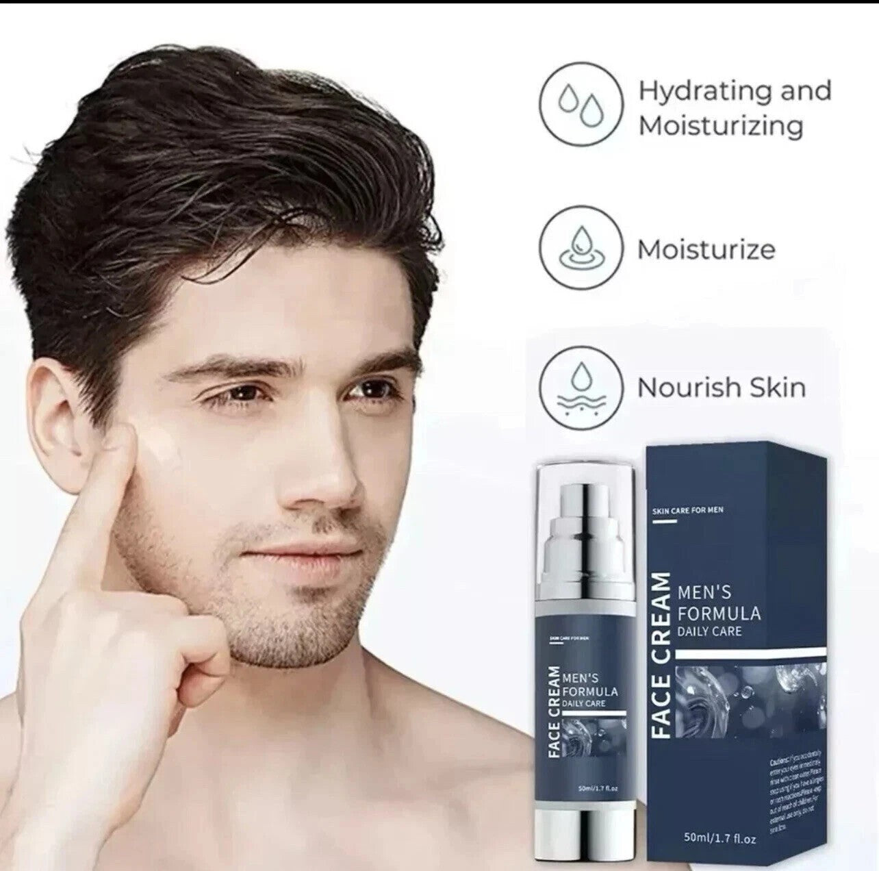 Particle Face Cream For Men 6 In 1 Anti Aging Cream Fights Eye Bags Dark Spots