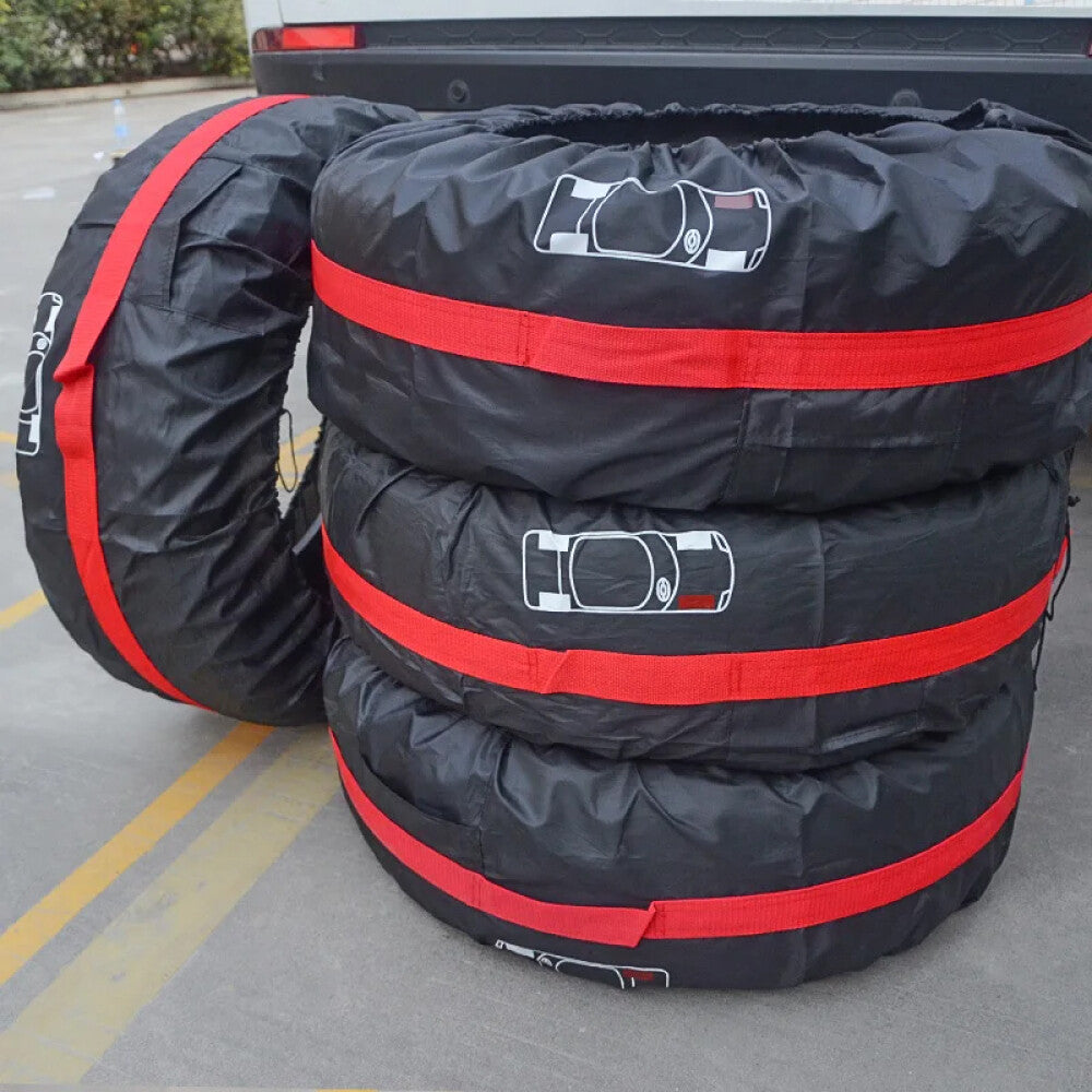 4PCS 13-23inch Car SUV Wheel Bag Tire Tyre Spare Storage Cover Tote Waterproof