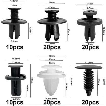 100pcs Car Plastic Clips Scrivet Door Boot Trim Panel Bumper Cover Retainer kit