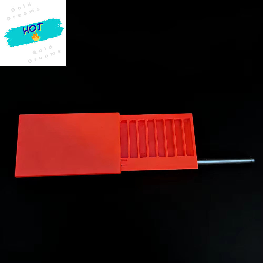 8-Compartment Plastic Snuff Kit Container with Sild Lid in Aluminum Straw Pocket