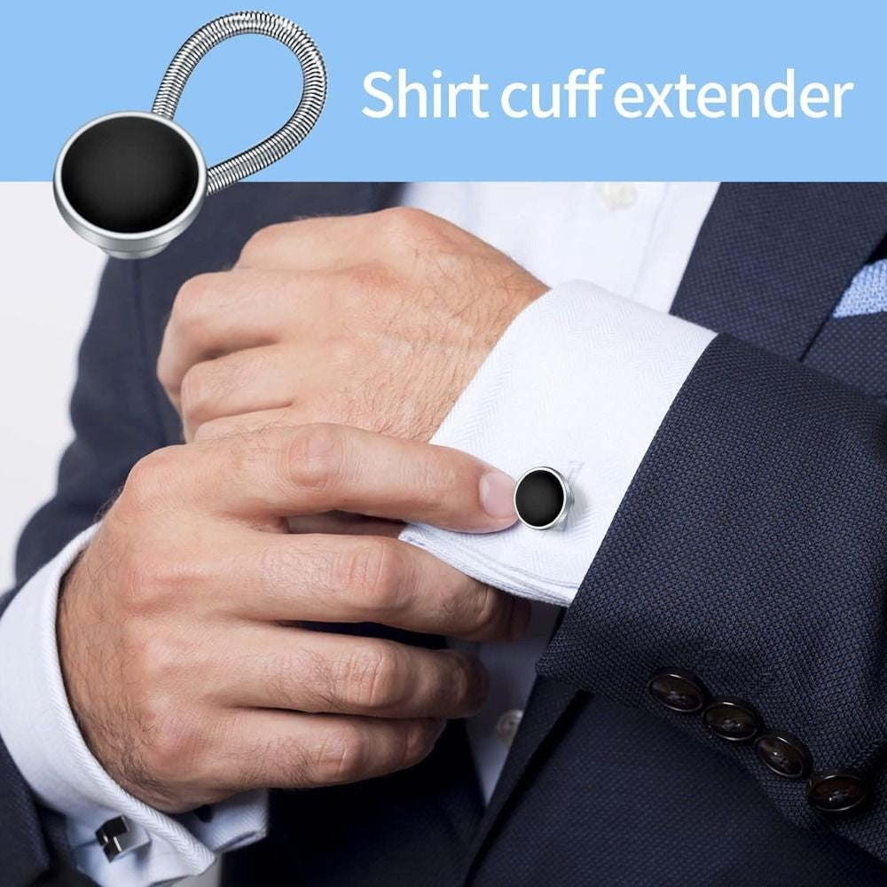 8Pcs Elastic Collar Button Extender  for Shirt Dress Pants