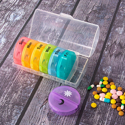 7 Day Medicine Tablet Organizer Container Pill Box Weekly Dispenser Storage AU