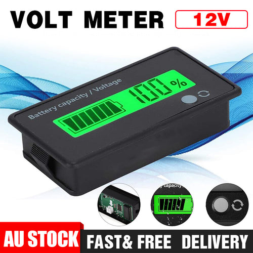 12-48V LCD Battery Capacity Voltage Meter Caravan Battery Monitor DigitalDisplay