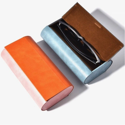 Large Capacity Double Eyeglasses Case PU Leather Glasses Case  Men