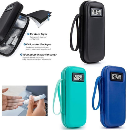 Insulin Cooler Travel Case Temperature Display Refrigerated Medicine Cooling Bag
