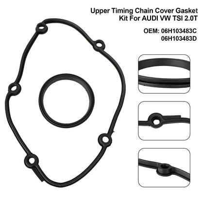 Upper Timing Chain Cover Gasket Kit Compatible with VW TSI 2.0T 06H103483C 06H103483D SL