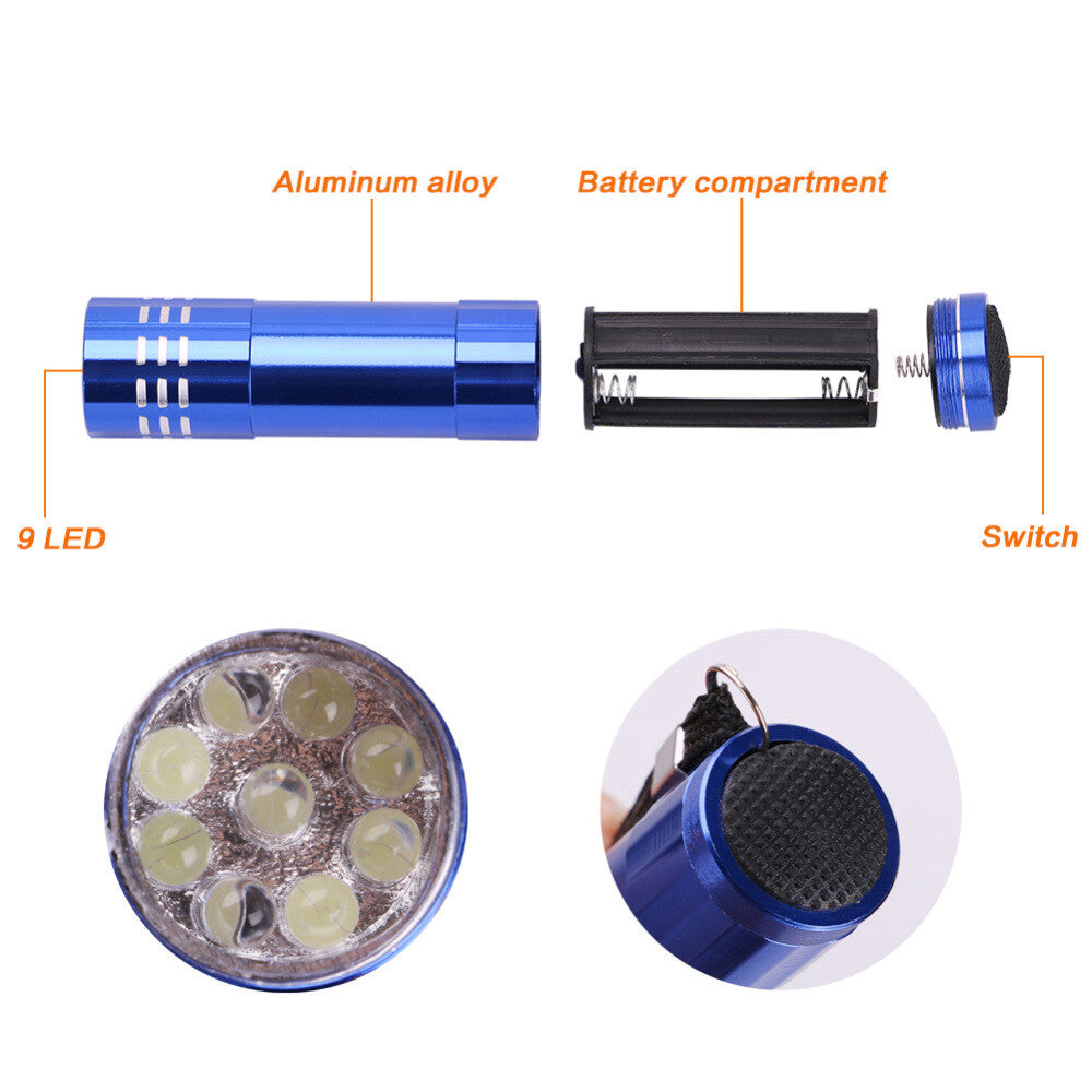 4PCS LED Mini Flashlight Ultra Bright Pocket Torch Camping Work Light Small Lamp