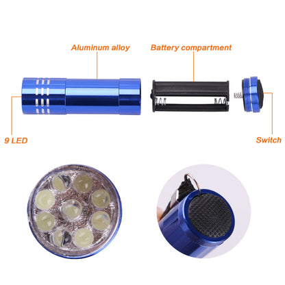 4PCS LED Mini Flashlight Ultra Bright Pocket Torch Camping Work Light Small Lamp