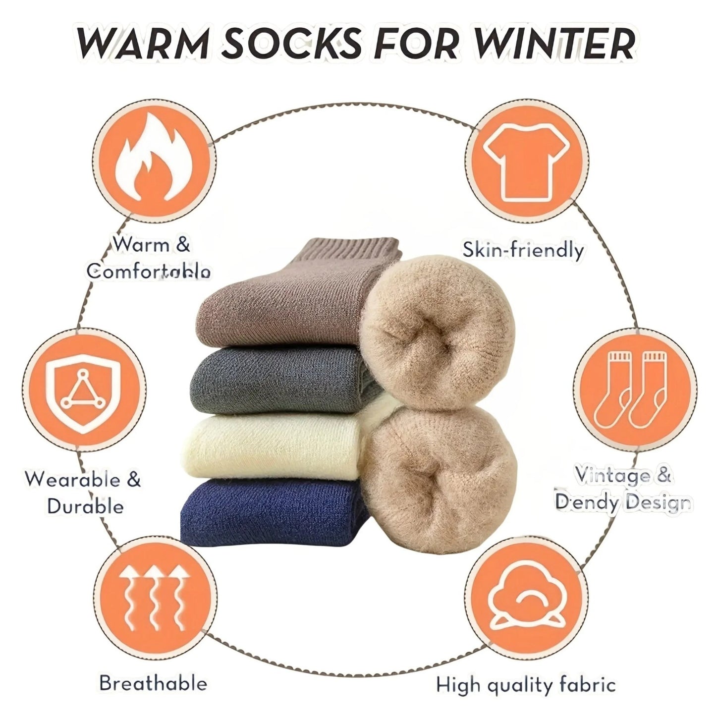 5 Pairs 6-11 AUSTRALIAN MERINO WOOL THERMAL HEAVY DUTY EXTRA THICK WORK SOCKS