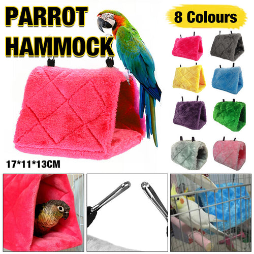 Pet Bird Parrot Parakeet Budgie Warm Hammock Cage Hut Tent Bed Hanging Cave AU