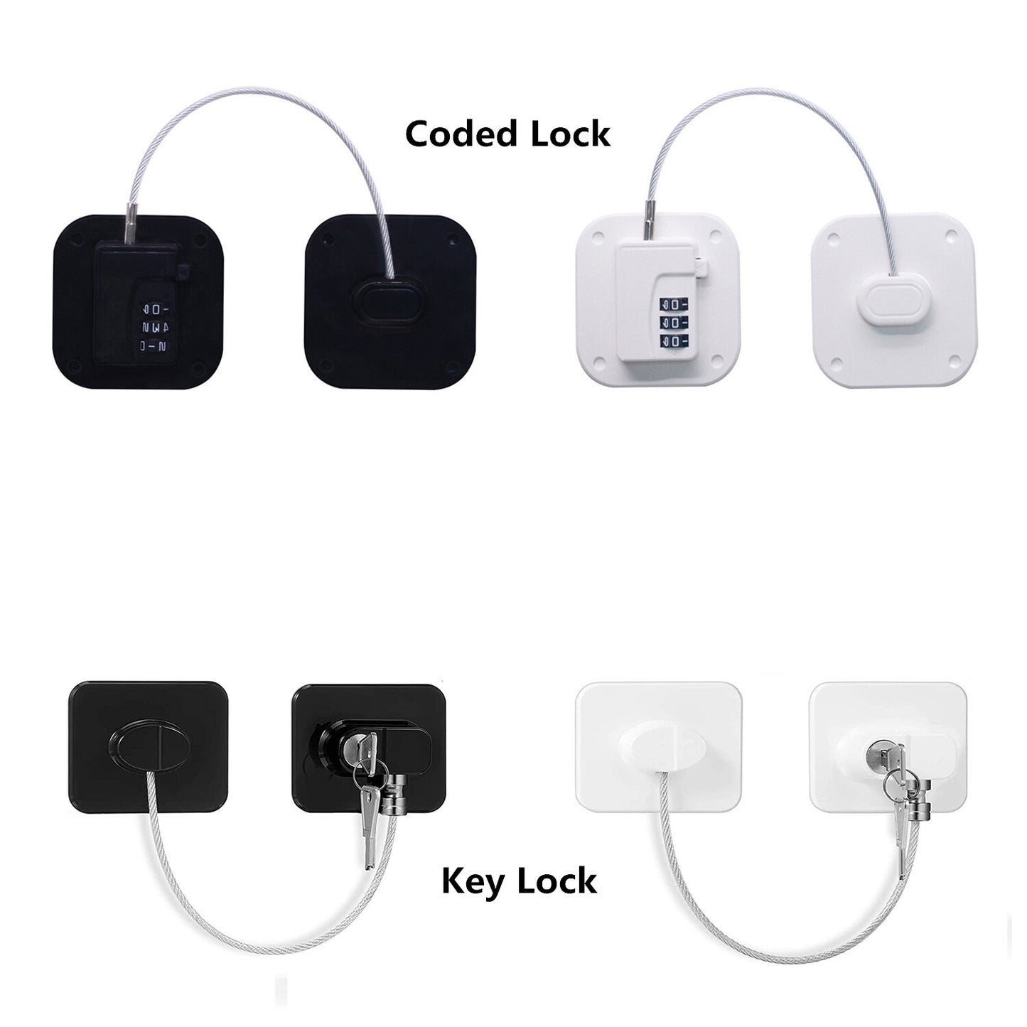 Digital Password With Metal Key or Coded Lock Cabinet Locks Refrigerator Lock