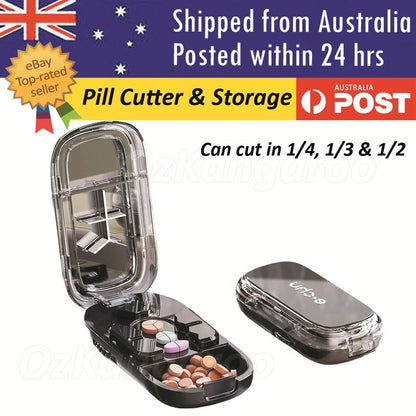 Pill Slicer Cutters Tablet Splitter Portable Pill Divider Medication 2/3/4 Parts
