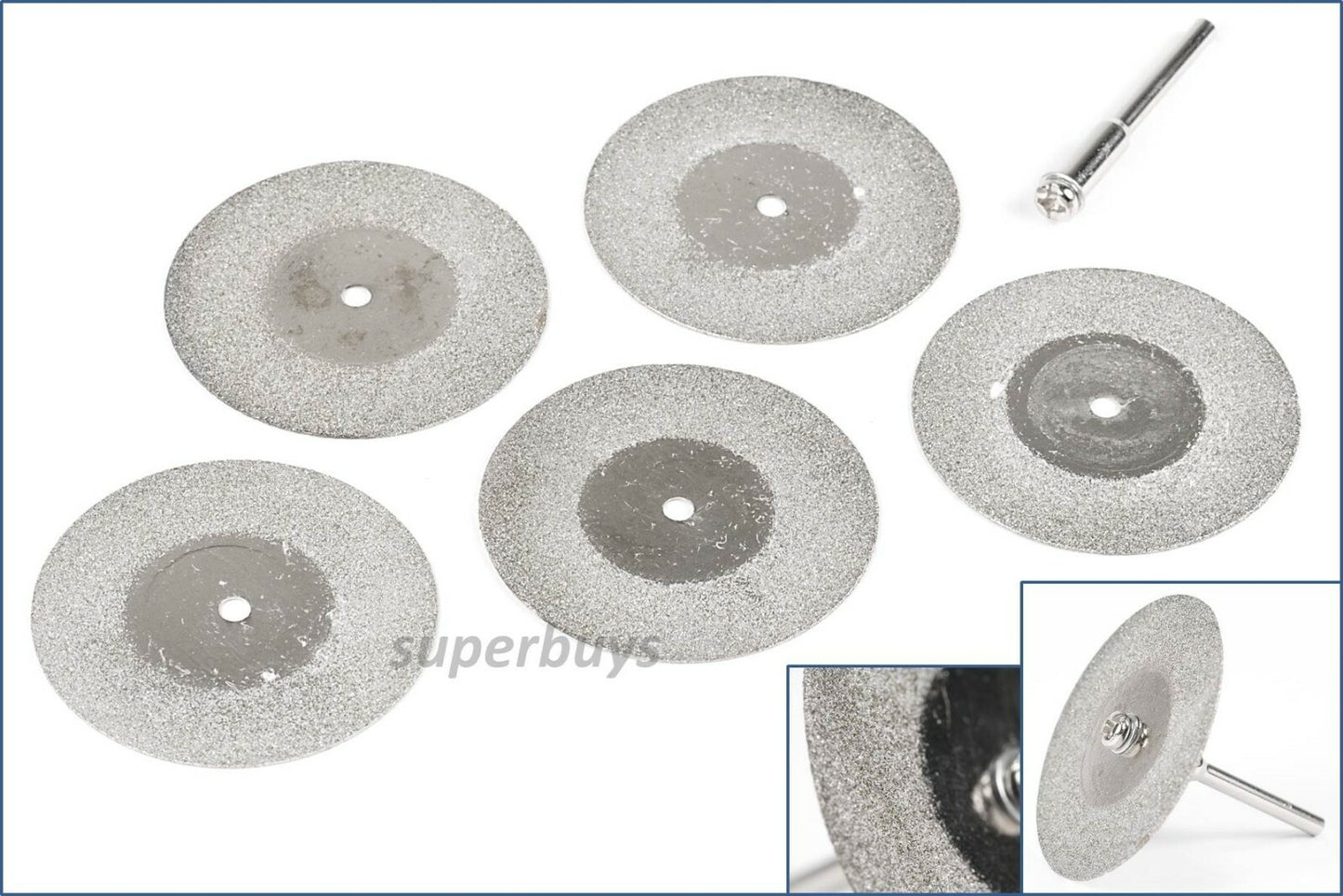 6pcs 40mm Abrasive Emery Diamond Cutting Grinding Wheel Discs Saw For Dremel