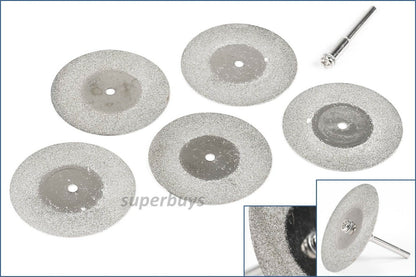 6pcs 40mm Abrasive Emery Diamond Cutting Grinding Wheel Discs Saw For Dremel